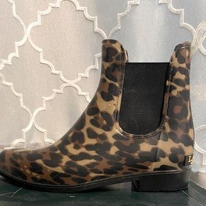 Lauren Ralph Lauren Women’s Tally Bo Rai Rain Boots Leopard Print 9B